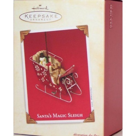 Hallmark Keepsake Ornament Santa's Magic Sleigh 2003 Waiting For Santa Collectio - Picture 10 of 13